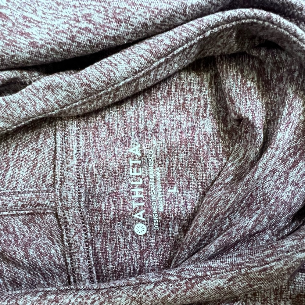 Athleta Uptempo Flora Mauve/Shale & Charcoal Hoodie Top - Picture 9 of 14